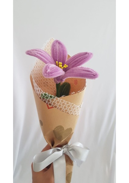 El Yapımı Zambak Şönil Çiçek Buket – Dekoratif, Solmayan, Hediye Için Ideal indirimleri