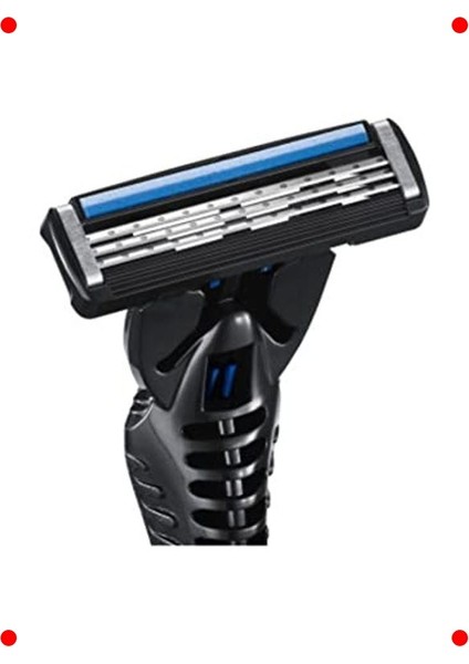 3 Bıçaklı Erkek Tıraş Seti 1 Sap 4 Yedek Başlık fırsatları