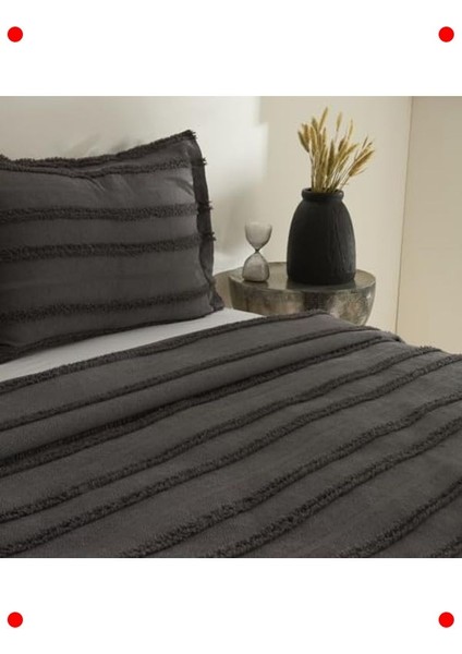 Antrasit Çift Kişilik Yatak Örtüsü Takımı modelleri