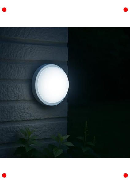 Su Geçirmez LED Tavan Duvar Lambası, 15W Beyaz Işık