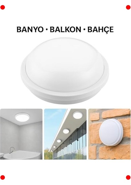 Su Geçirmez LED Tavan Duvar Lambası, 15W Beyaz Işık fırsatları