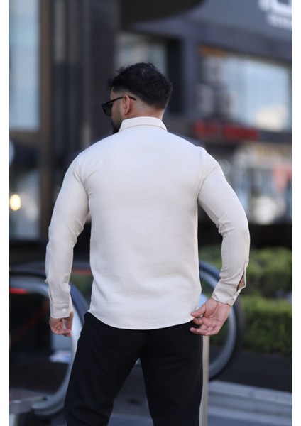 Slim Fit Uzun Kollu Klasik Yaka Düğmeli Gömlek - Şık & Günlük Kombin fiyatları