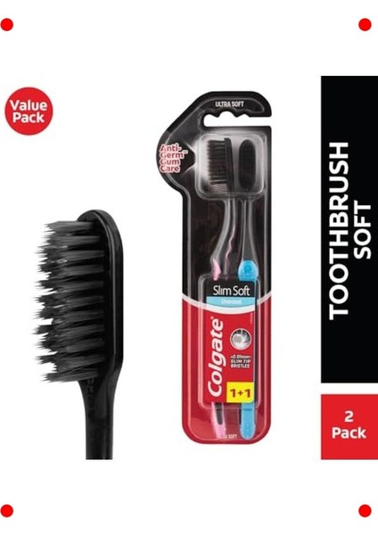 Mikro Ince Siyah Fırçalı Diş Fırçası Ikili Paket fiyatları