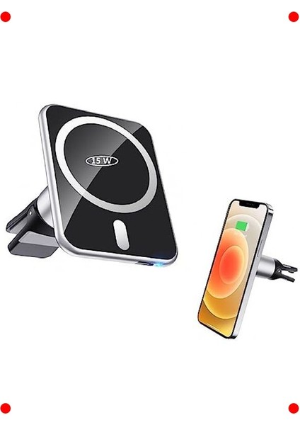 Kablosuz Şarjlı Araç Telefon Tutucu - Havalandırma Tipi indirimleri