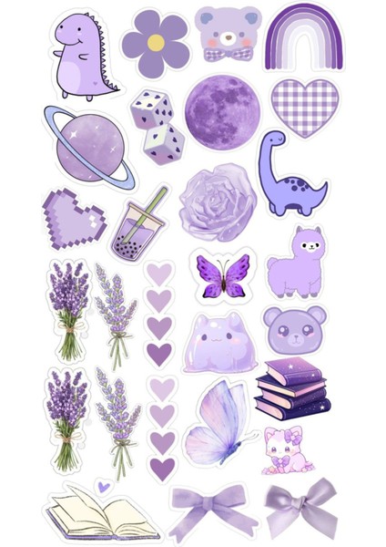 Popüler Mor Telefon Laptop Notebook Tablet Defter Matara Stiker Etiket ST2150