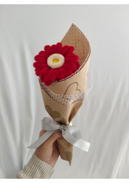 El Yapımı Gerbera Şönil Çiçek Buket – Dekoratif, Solmayan, Hediye Için Ideal indirimleri