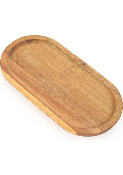 Akasya Oval Servis Sunum Tabağı - Kahverengi - 18,8x9,6x1,6 cm modelleri