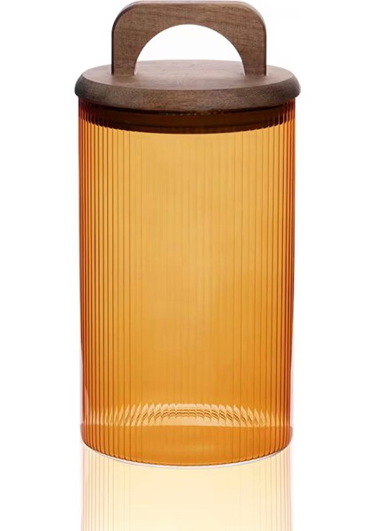 Mia Akasya Kulplu Cam Kavanoz - Amber - 1 Lt modelleri