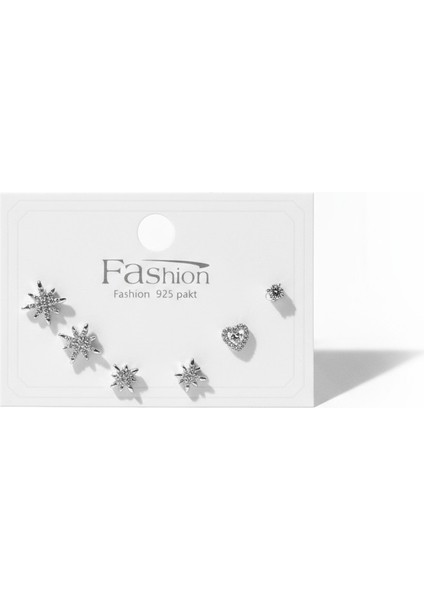 Minimal Tasarım 316L Çelik 6’lı Kadın Küpe Seti | Yusso