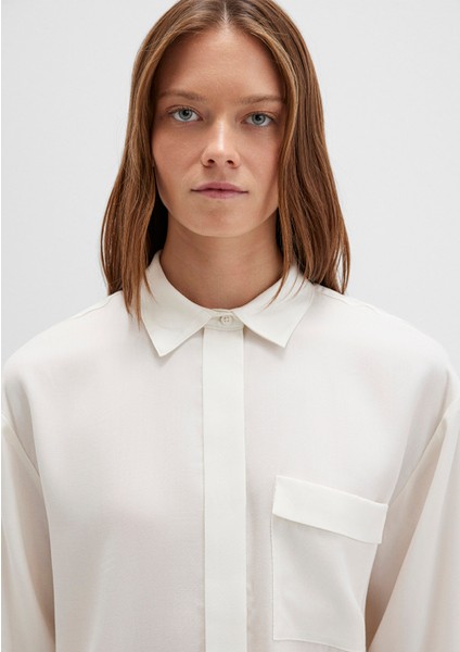 Ekru Tencel Tm Liyosel Gömlek 1211354-80194