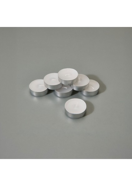 50'li Tealight Mum - Beyaz - 3,8 cm