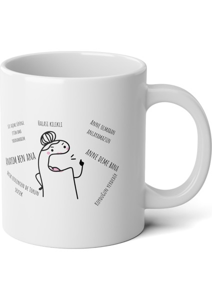 Kişiye Özel Meşhur Anne Sözleri Tasarım Baskılı Premium Beyaz Porselen Kupa Bardak fiyatları