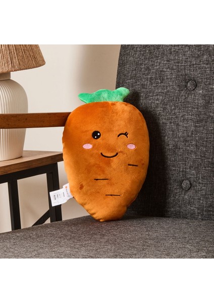 Soft Havuç Figürlü Yastık - Turuncu - 25 cm