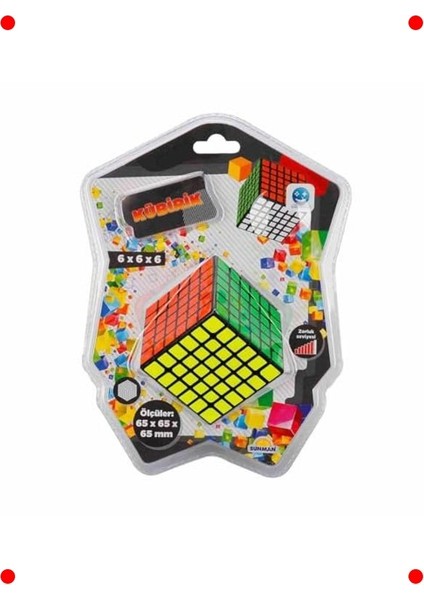 Büyük Boy Zeka Küpü 6X6X6 - Çok Renkli Akıl Oyunu