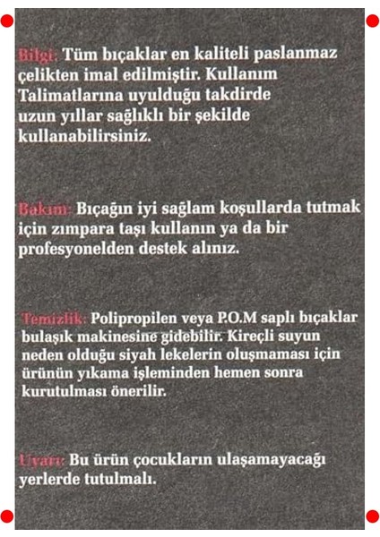 Keskin ve Ergonomik Dilimleme Bıçağı - 11CM fırsatları