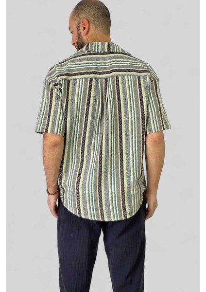 Dar Kesim Renkli Kısakol Keten Gömlek indirimleri