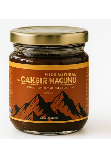 Çakşır %100 Natural Ginseng Macunu, Çakşır​ Otu​ Bal Bitkisel Karışım Kuvvet Macun 240 gr modelleri