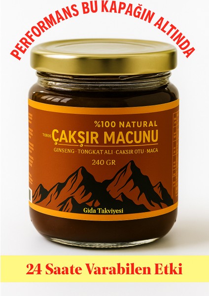 Çakşır %100 Natural Ginseng Macunu, Çakşır​ Otu​ Bal Bitkisel Karışım Kuvvet Macun 240 gr fırsatları