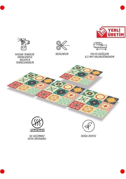 Kendinden Yapışkanlı Tokyo Desenli Fayans Kaplama 1m² fiyatları