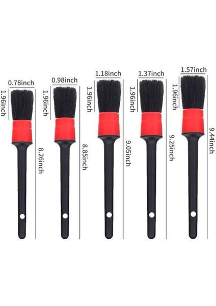 5 Adet Oto Detaylı Temizleyici Araç Içi Temizlik Fırça Seti Koltuk Döşeme Kapı Toz Alma Fı indirimleri