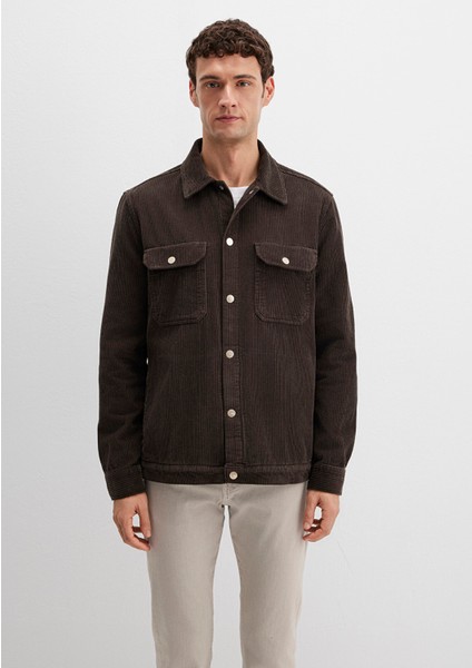 Kahverengi Cepli Kadife Gömlek 0211750-70219