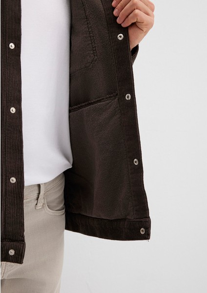 Kahverengi Cepli Kadife Gömlek 0211750-70219