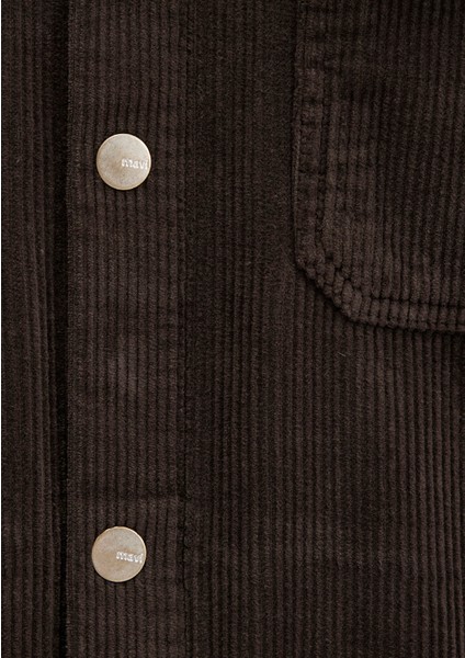 Kahverengi Cepli Kadife Gömlek 0211750-70219