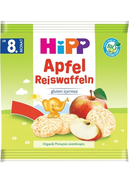 P Organik Elmalı Pirinçli Bebek Gofreti 30 gr