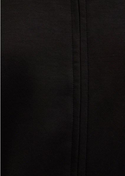 Fermuarlı Tencel Tm Modal Siyah Sweatshirt 1S10489-900