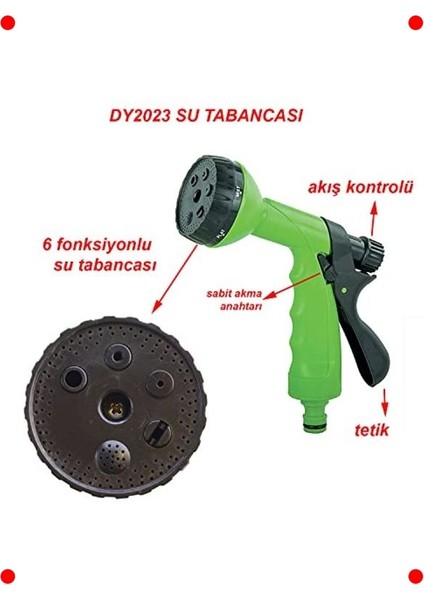 6 Fonksiyonlu Bahçe Sulama Tabancası fiyatları