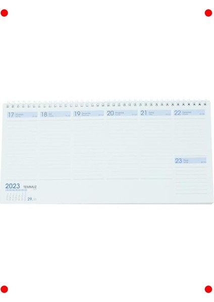 2023 Haftalık Masa Ajandası (Çizgili) indirimleri