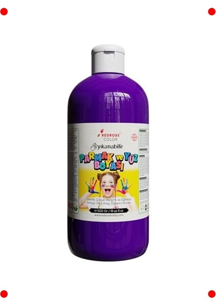 Mor Parmak Boyası - 500 gr - Çocuklar Için Sanatsal Eğlence