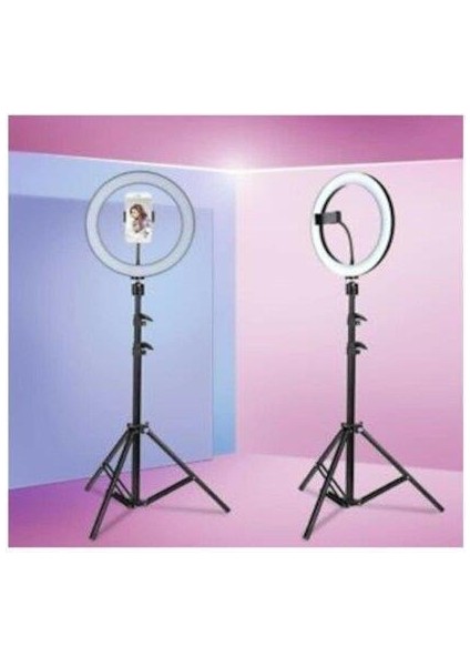 Selfie LED Işık 10INÇ Youtube,makyaj,kuaför 26CM-2M Stand modelleri
