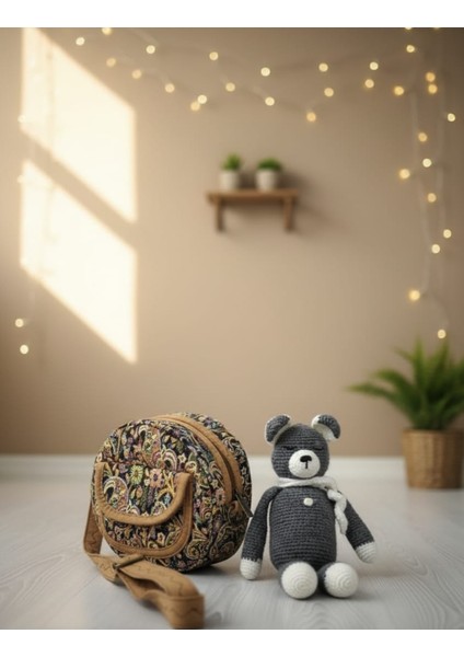 Otantik Mozaik Desen Yuvarlak Kadın Çantası