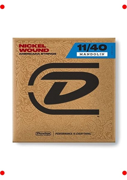 Nikel Sargılı Loop Sonlu Mandolin Teli Seti (11-40)