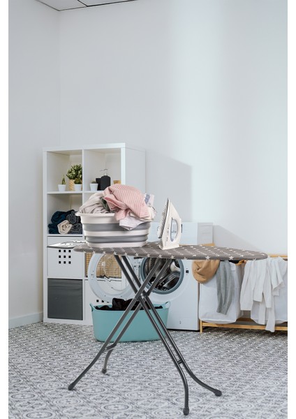 Elitepress Ayarlanabilir Ayaklı Lüks Ütü Masası Isıya Dayanıklı Extra Kumaş