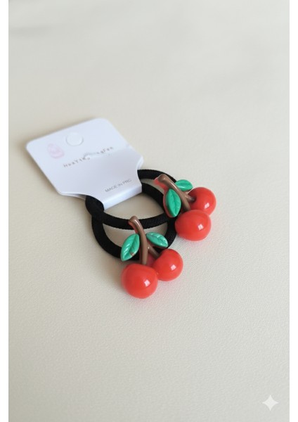 Kiraz Figürlü Lastik Toka, Lastikli Kiraz Toka (1 Çift - 2 Adet) modelleri