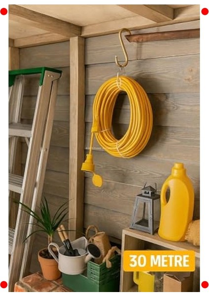 Dış Mekan Uzatma Kablosu, Kapaklı Priz, 30 Metre fiyatları