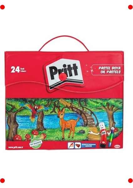 24 Renk Çantalı Yumuşak Pastel Boya Seti