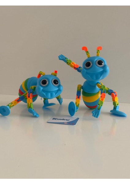 Eğitici Eklemleri Hareket Eden Çıngırak Lı Ses Çıkartan Akrobatik Renkli Eğlenceli Karıncalar 20CM fırsatları