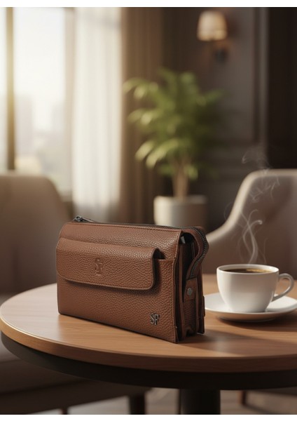 Erkek Deri Clutch El Çantası | Hakiki Deri Şık Günlük ve Ofis Çok Gözlü Kullanım fırsatları