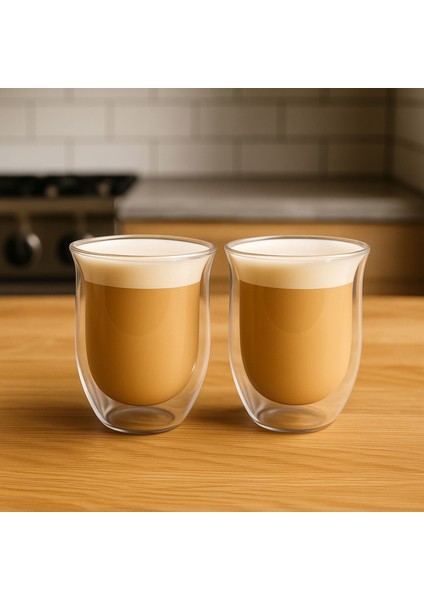Double Wall 2'li Bardak - Şeffaf - 200 ml