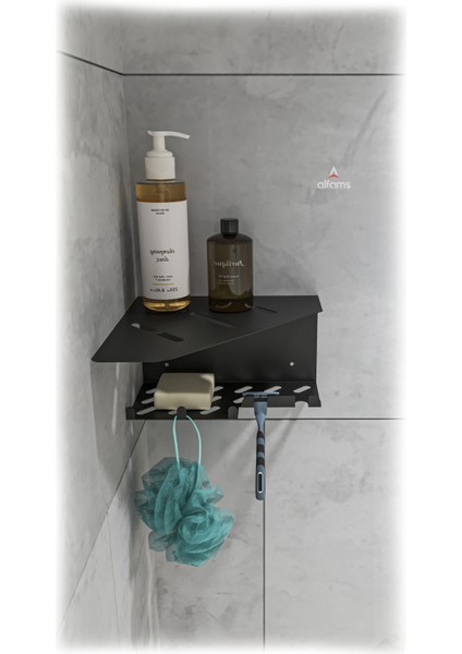 Metal Köşe Banyo Rafı Beyaz Paslanmaz Su Tutmayan Duş Düzenleyici (21X21X11 Cm) modelleri