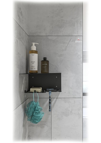 Metal Köşe Banyo Rafı Beyaz Paslanmaz Su Tutmayan Duş Düzenleyici (21X21X11 Cm) fırsatları