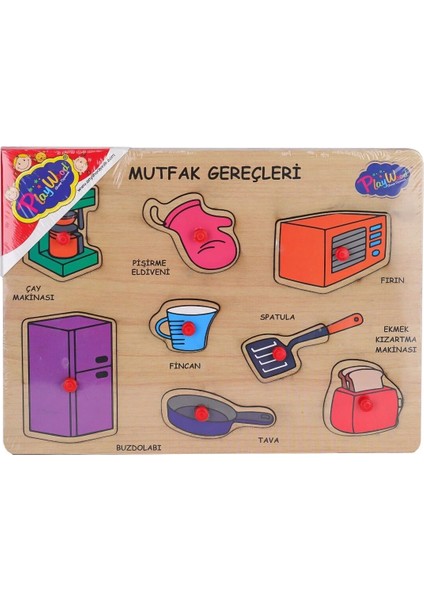 ONY-168-169 Ahşap Tutmalı Mutfak Gereçleri -Onyıl Oyuncak