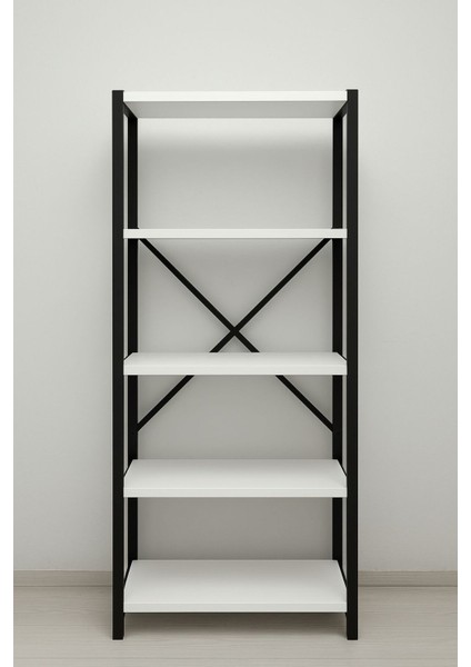 Metal Gövdeli Çok Amaçlı 5 Raflı Mutfak Rafı - Beyaz , Düzenleyici Depolama Ünitesi