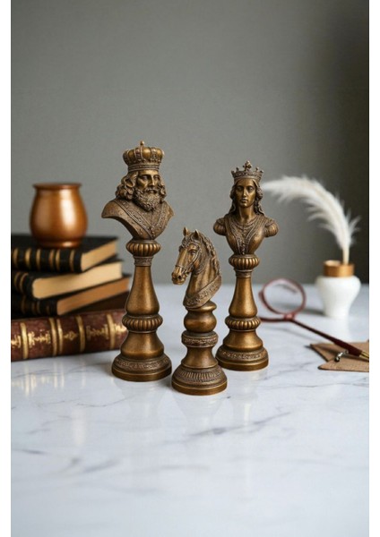 Dekoratif 3'lü Satranç Biblo