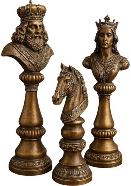 Dekoratif 3'lü Satranç Biblo fiyatları