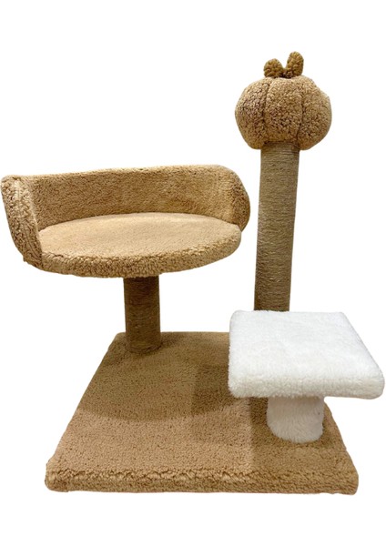 Bal Kabaklı 🎃 Peluş Kedi Yatağı ve Tırmalama Tahtası | Sonbahar Soft Renklerde Şık Tasarım | Yumuşacık Dinlenme Alanı | Kediler Için Konforlu, Dekoratif ve Dayanıklı Peluş Taht Modeli fiyatları