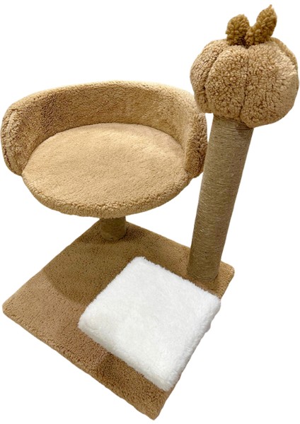 Bal Kabaklı 🎃 Peluş Kedi Yatağı ve Tırmalama Tahtası | Sonbahar Soft Renklerde Şık Tasarım | Yumuşacık Dinlenme Alanı | Kediler Için Konforlu, Dekoratif ve Dayanıklı Peluş Taht Modeli indirimleri